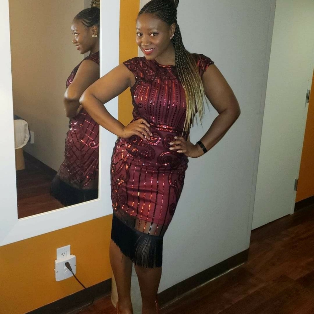 Red flapper dress